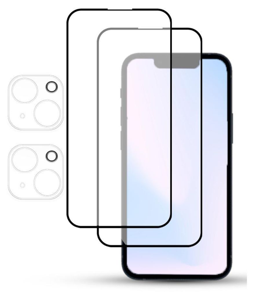 2-Pack iPhone 15 Displayschutzfolie & 2-Pack Kameraschutz - Produktbild 