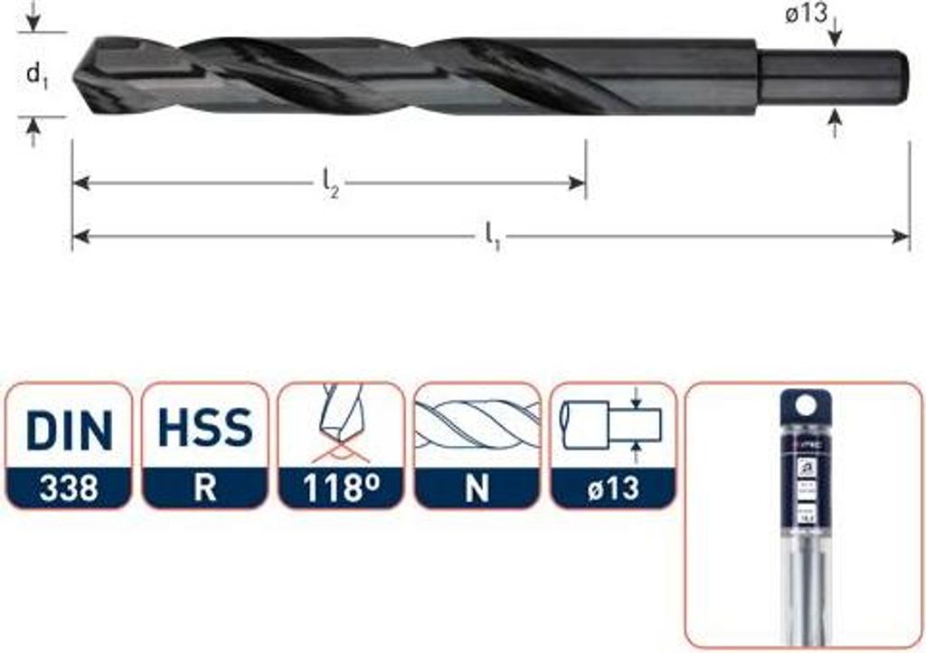 International Tools HSS-Spiralbohrer 21x208 mm