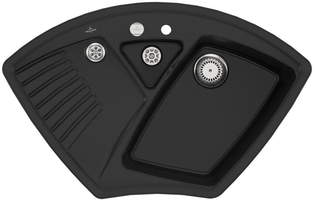 Villeroy & Boch Keramikspüle 672902J0, Arena Eck Eckspüle - inkl.