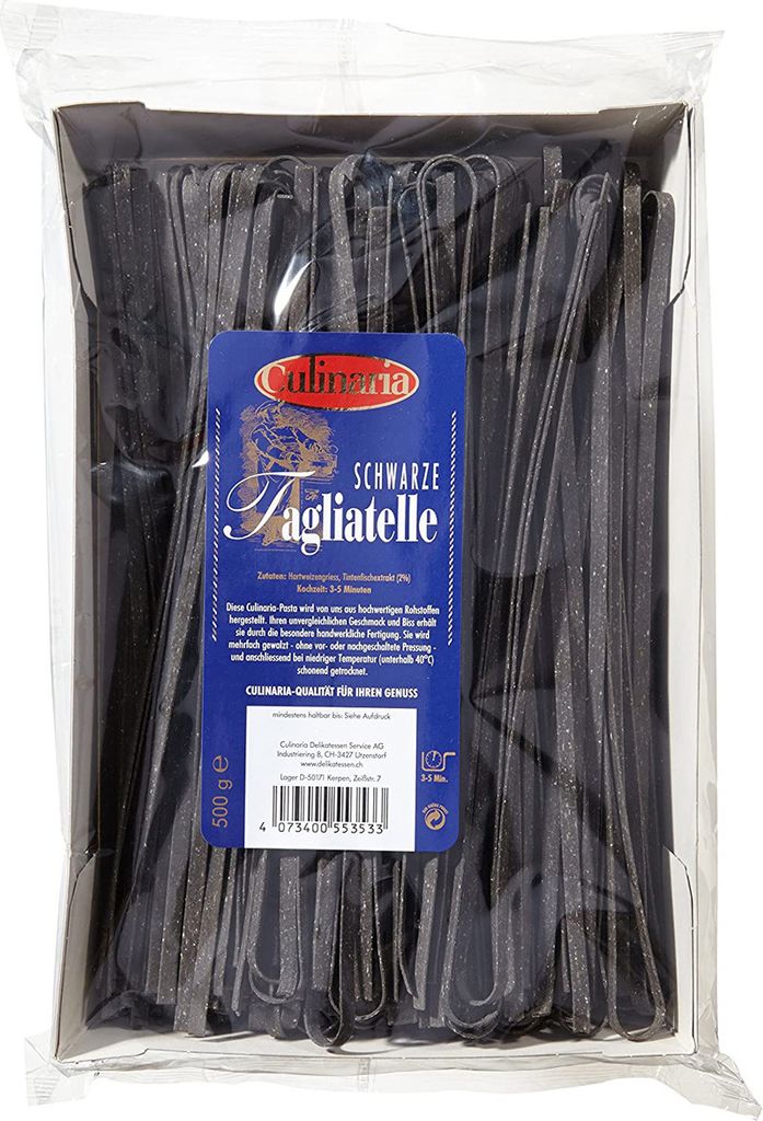 Culinaria czarny makaron tagliatelle z semoliny z pszenicy Zdjęcie produktu 