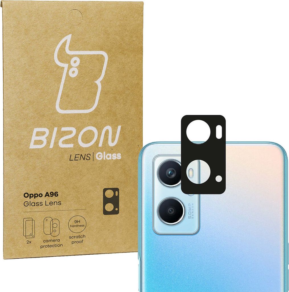 Szkło na aparat Bizon Glass Lens dla Oppo A96, 2 sztuki