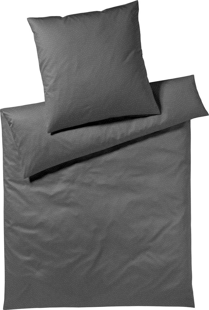 elegante Mako-Satin-Bettwäsche-Garnitur 2364 Air Farbe Graphit Größe 155x200cm+80x80