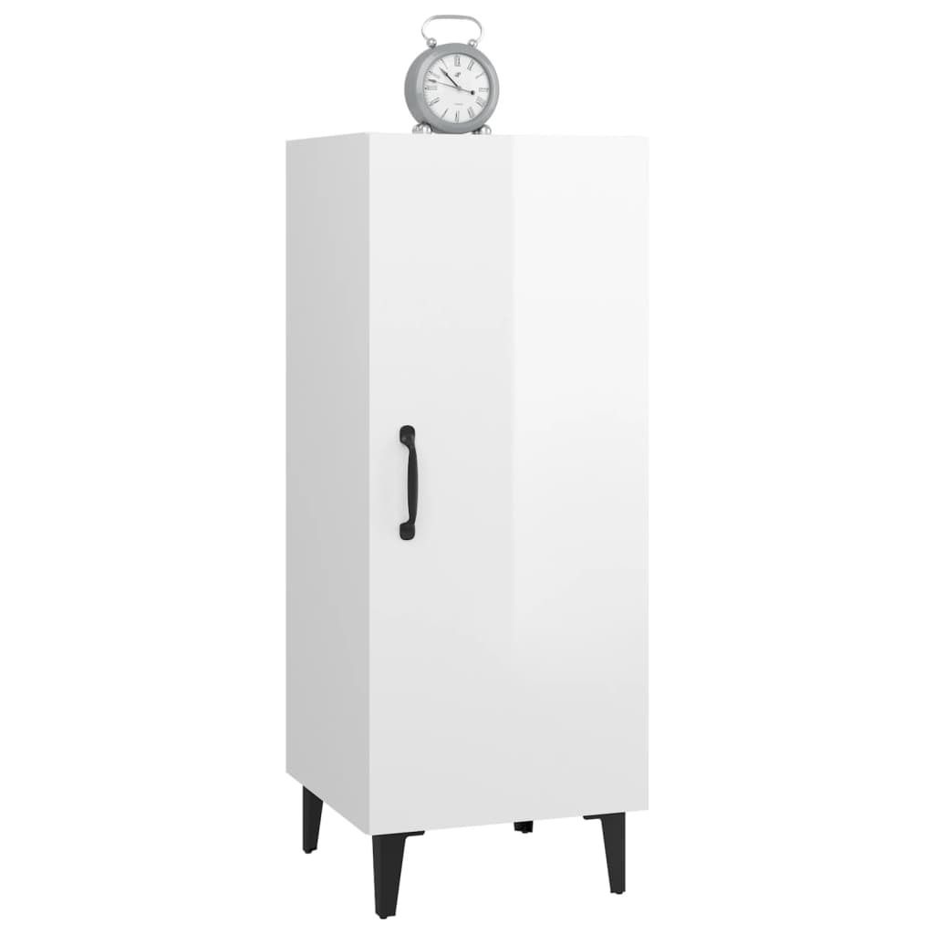 vidaXL Kredens biały wysoki połysk 34,5x34x90 cm materiał Zdjęcie produktu 5