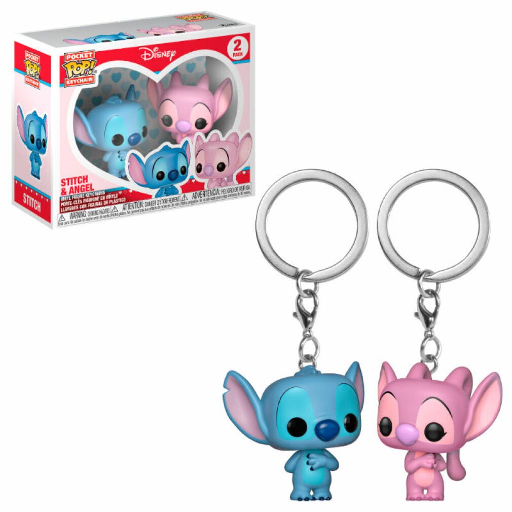 Funko Pop! Disney - Zestaw breloczków Stitch & Angel Pocket Immagine del prodotto 