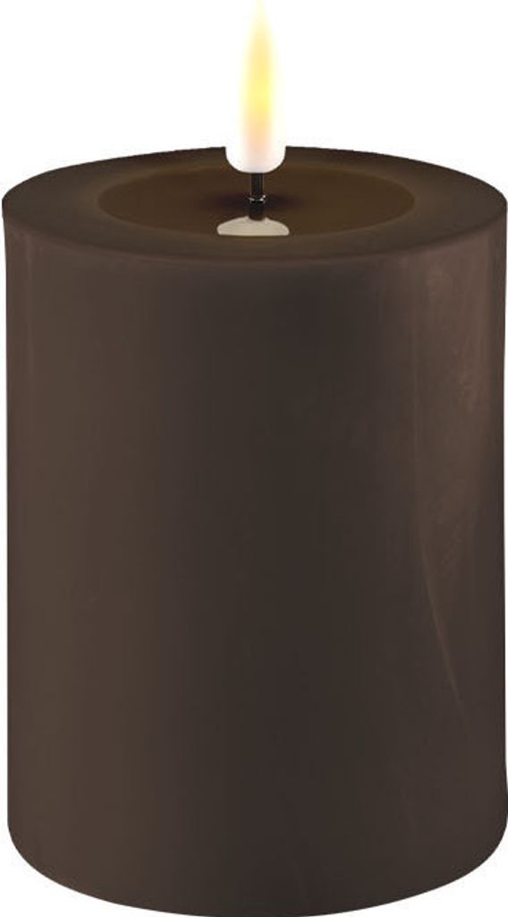 LED Kerze Mokka 7,5 x 10 cm