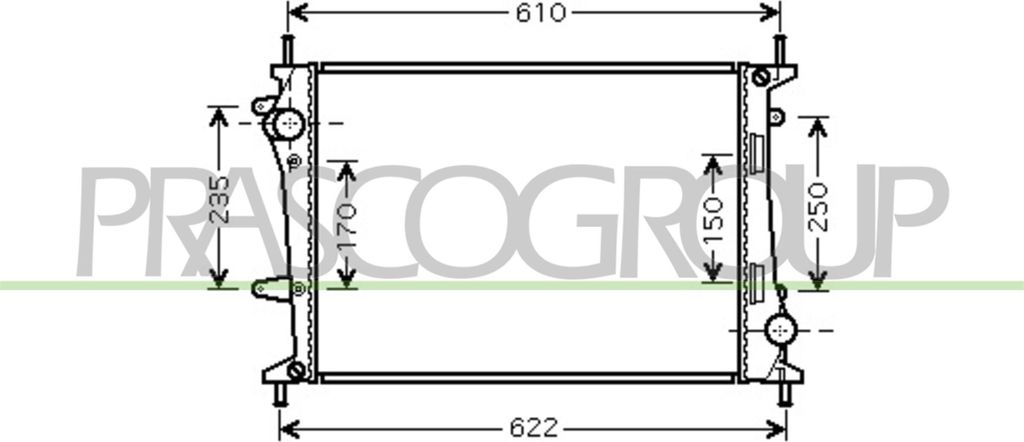 PRASCO FT717R002 - OE 51767821 Kühler, Motorkühlung für Multipla