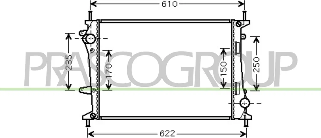 Changer radiateur moteur Fiat Multipla : Solution PRASCO FT717R002 neuf
