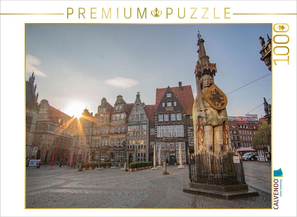 CALVENDO Puzzle Ehrwürdige Innenstadt im Abendlicht 1000 Teile Puzzle quer | 1000 Teile Lege-Größe 64x48cm Foto-Puzzle für glückliche Stunden