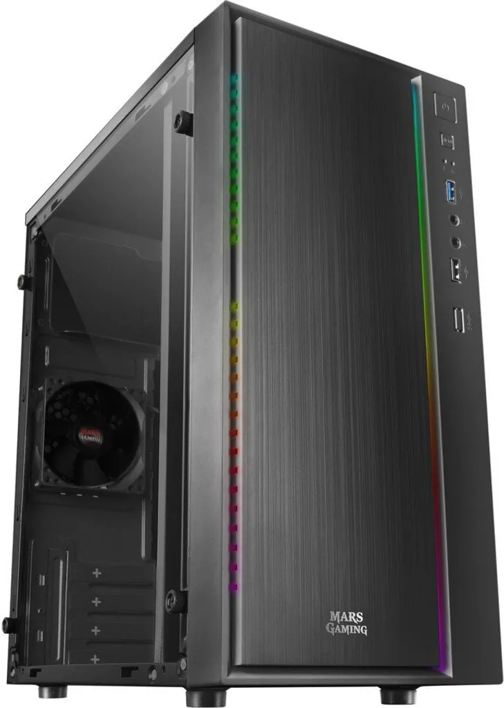 Boîtier PC Micro-ATX Mars Gaming MCM pour Setup Gaming Gain de Place