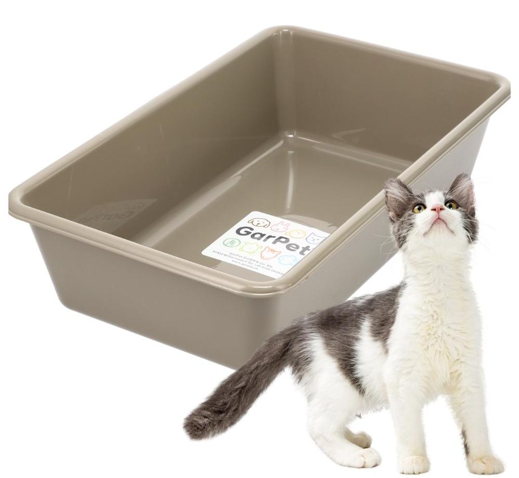Katzenklo ohne Deckel Mid Katzenklo Medium Katzentoilette moderne Schalentoilette ohne Deckel Katzen Klo Offen Katzentoiletten Klein Kaninchen Toil...