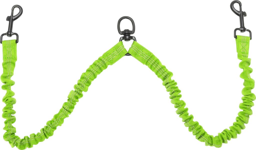 Zweifach-Hundeleine, reflektierende Doppel-Hundeleine für einfaches Gassi gehen mit 2 Hunden, 360° drehbare Leine ohne Verheddern für das Traini...