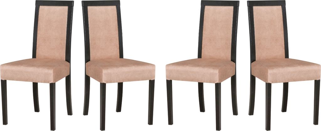 Esszimmerstuhl - Set 4x Roma 3, schwarz, zetta 292