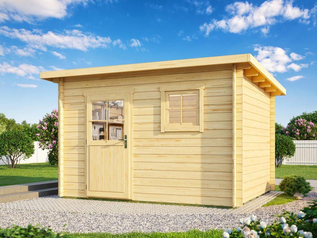 Fjordholz Pultdach Gartenhaus Modell Ezra 4B