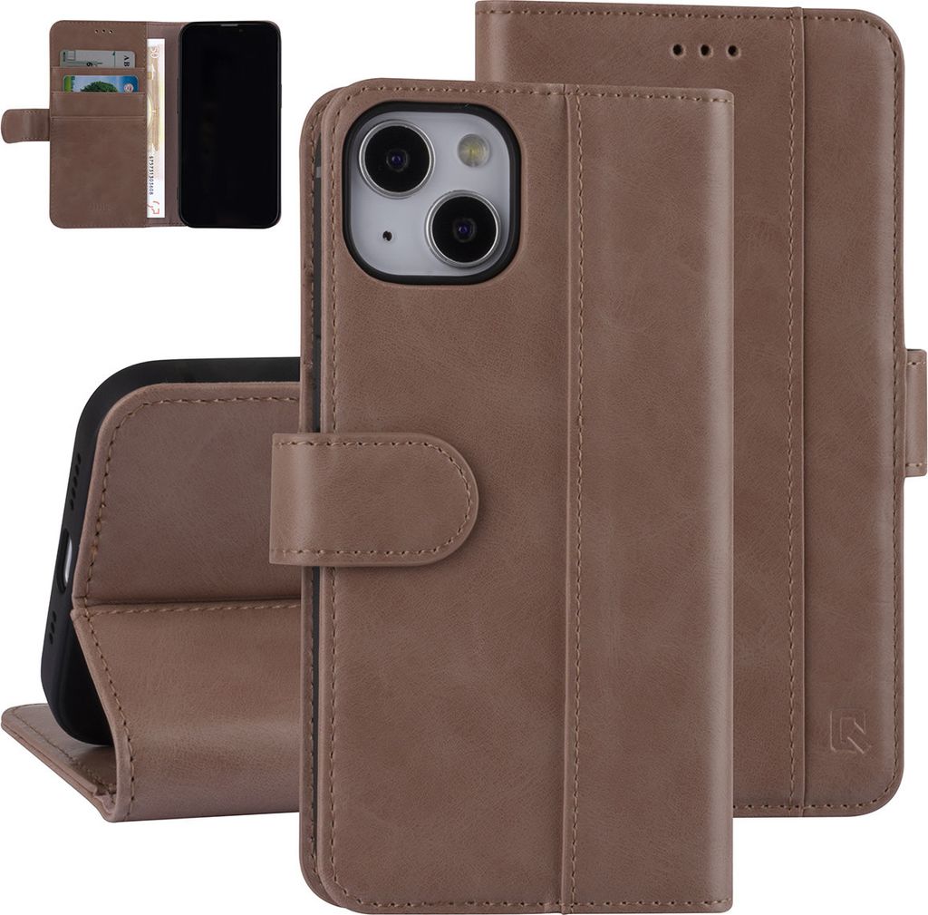 UNIQ Accessory Book type case iPhone 13 & 14 - Card holder - Magnetic closure - Pink