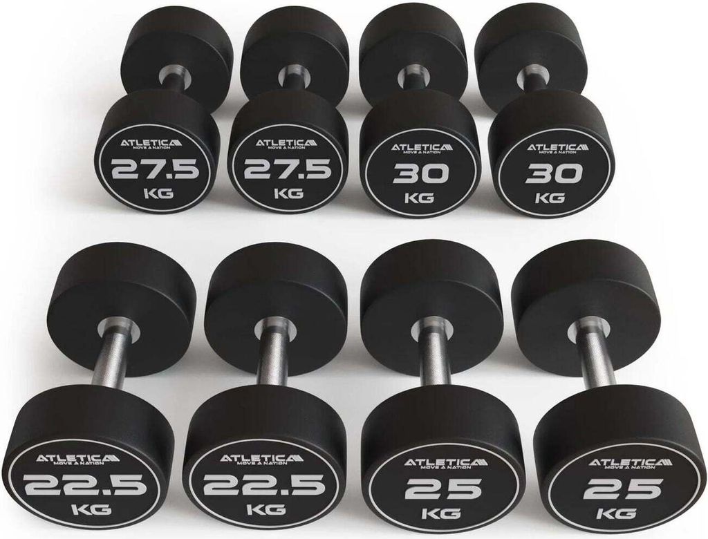 ATLETICA Polyurethan Rundhantel Set | 22,5 kg - 30 kg | Produktbild 