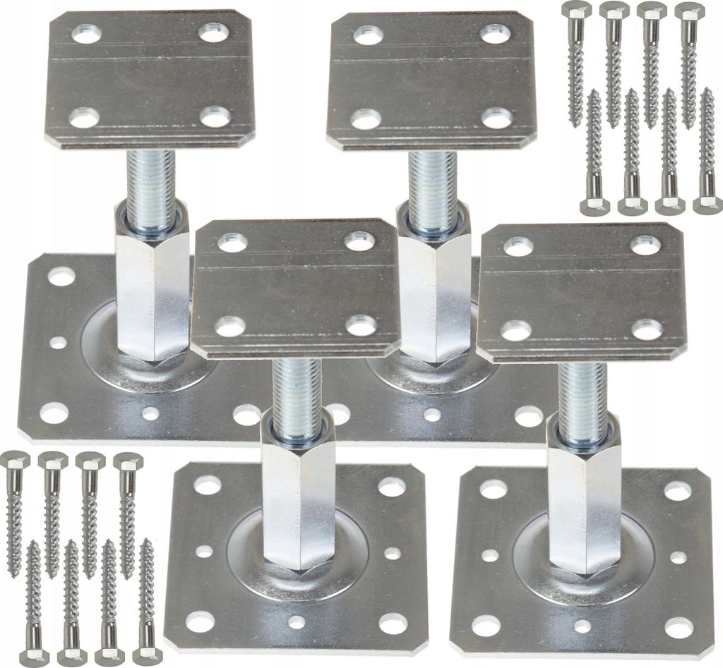 FEINZ | Stützbasis 4er Set - 110x80 mm - Höhenverstellbar 90-160 mm - Stabil und Robust