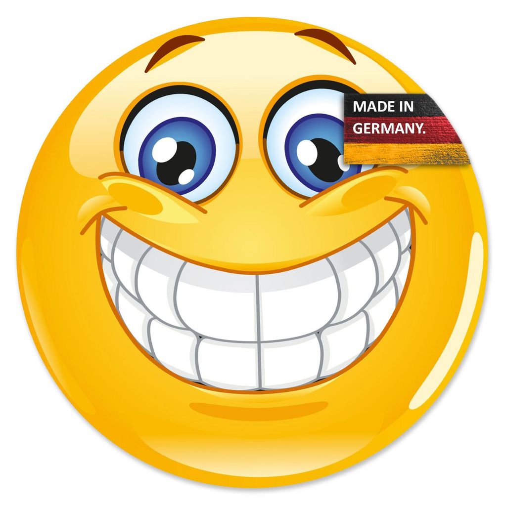 younikat Mauspad mit Smile-Motiv I Ø 22 cm rund I Happy Produktbild 