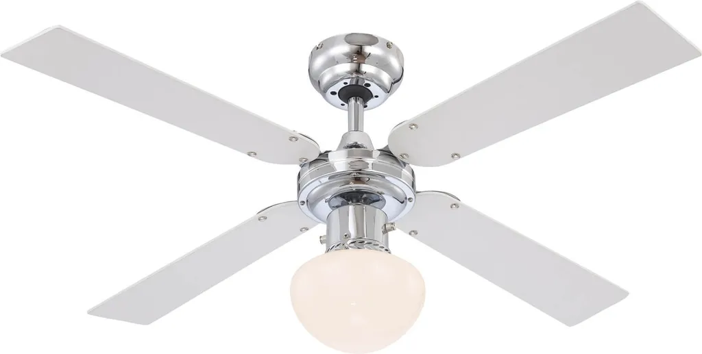 OFFERTA Ventilatore da Soffitto Champion 105cm Luce e Catenelle