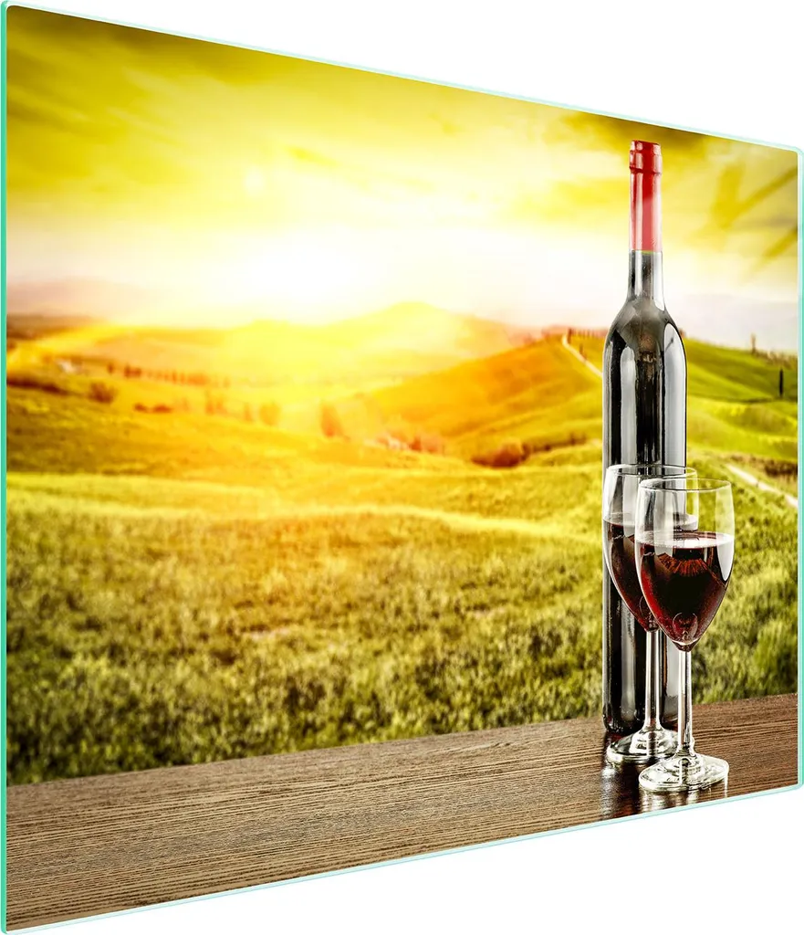 Tagliere in Vetro Gourmet Vino 52x30 - Coprifornelli da Collezione
