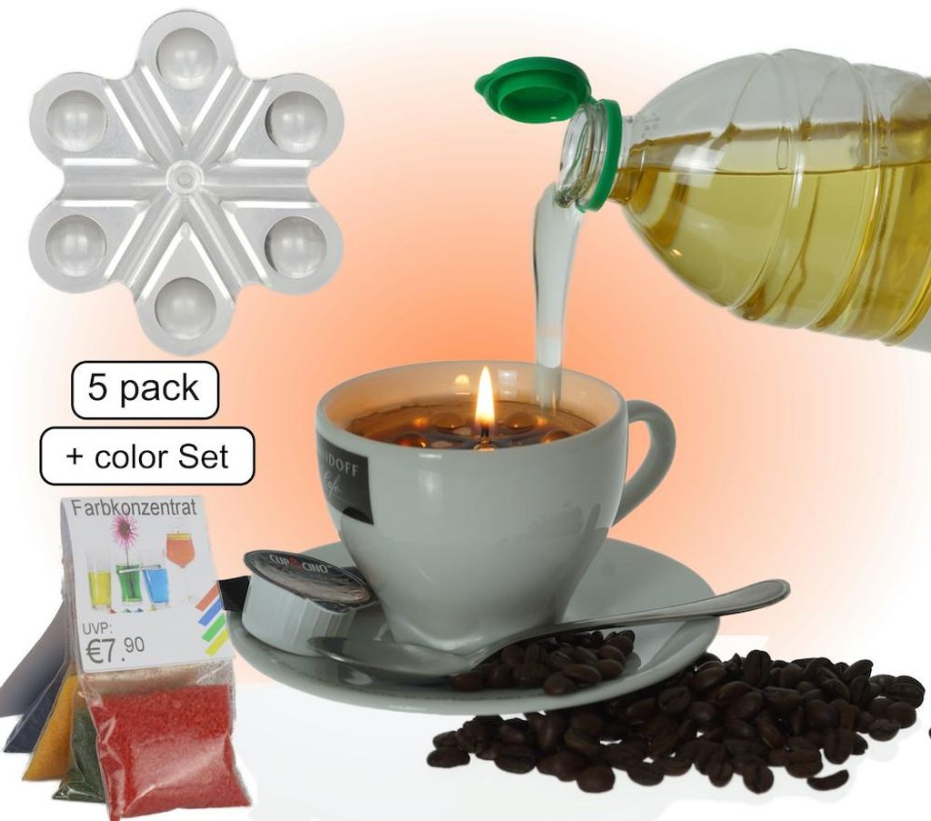 5x Kerzen selber machen mit Salatöl transparent