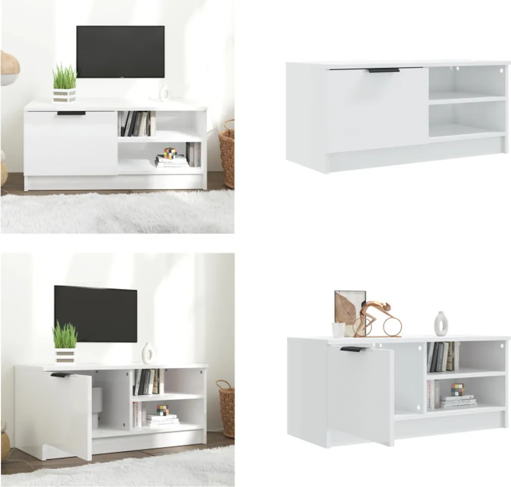 Trend 2024: Mobile TV vidaXL Bianco Lucido 80cm | Must-Have Soggiorno