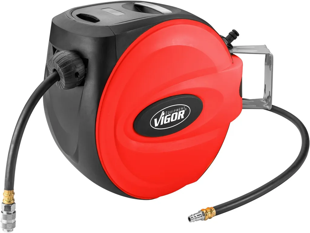 Enrouleur de tuyau VIGOR V7143-10 avec tuyau de 15m pour votre atelier