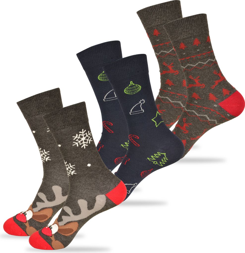 3 Paar Weihnachtssocken von Lee Cooper als Geschenk für Weihnachten
