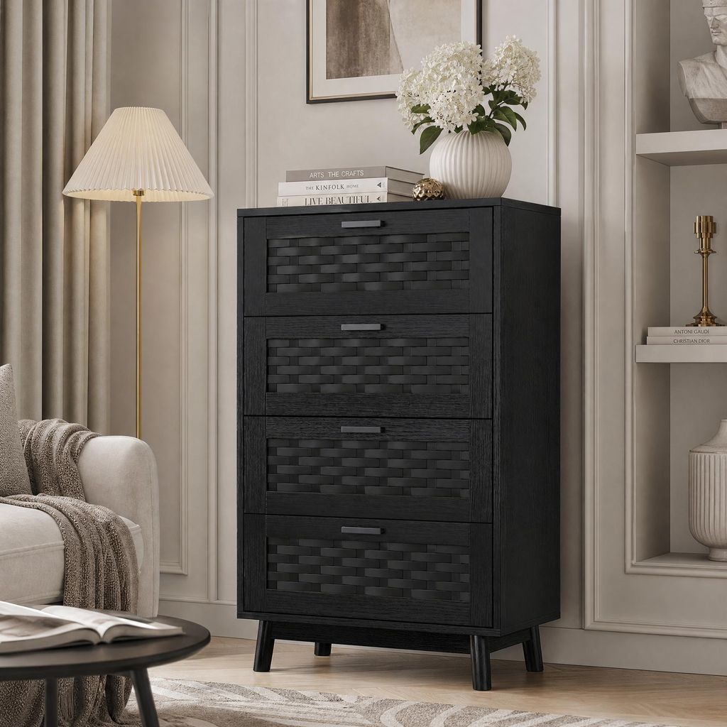 INONEFT Kommode met 4 lades, dressoir, opbergkast met Productafbeelding 