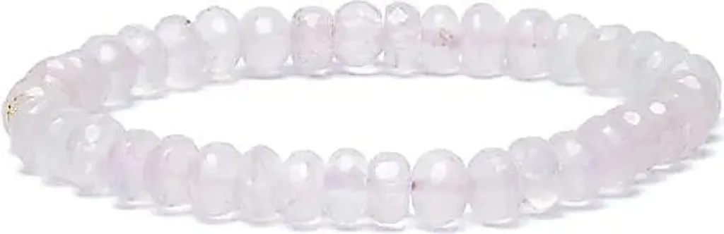 Bracelet en Quartz Rose Facetté Qualité AA Élastique - Perles de 0,6 cm