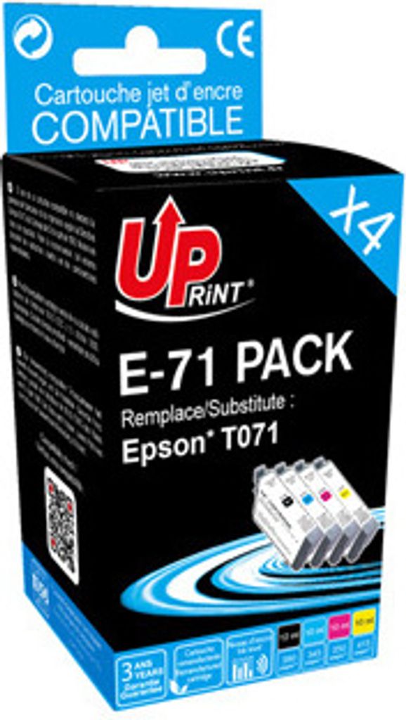 UPrint E-71 BK/ C/ M/ Y 4 Pack 3584770723576 Image du produit 