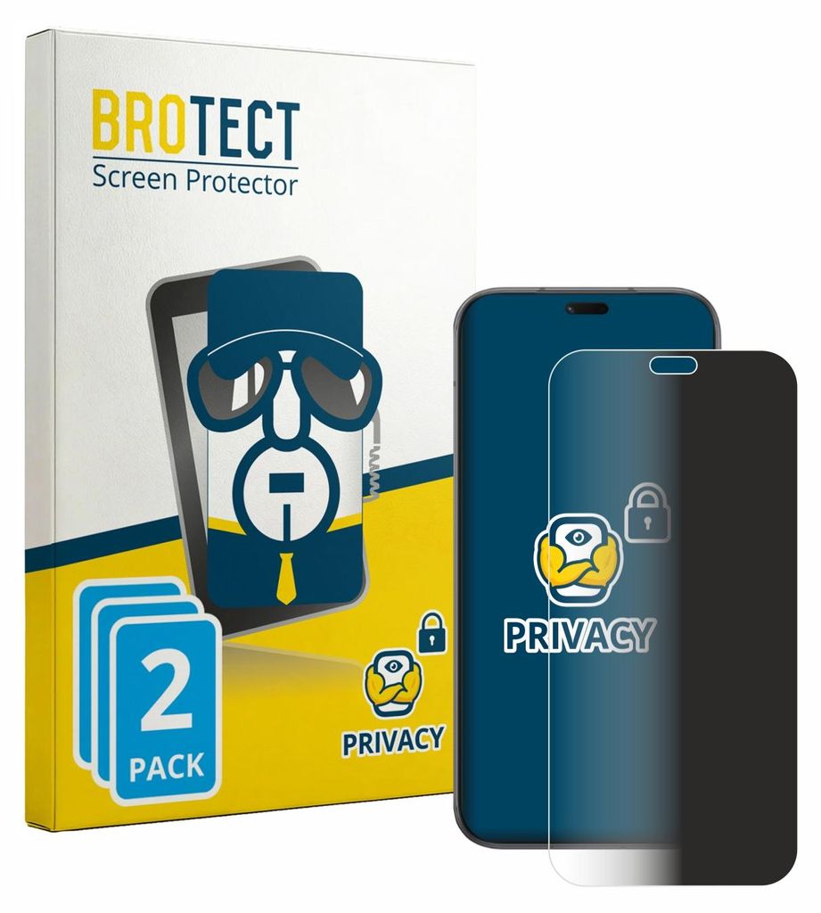 2x BROTECT Sichtschutzfolie für Honor X80i Anti-Spy Privacy Sichtschutz Blickschutz Folie Blaulicht-Schutz