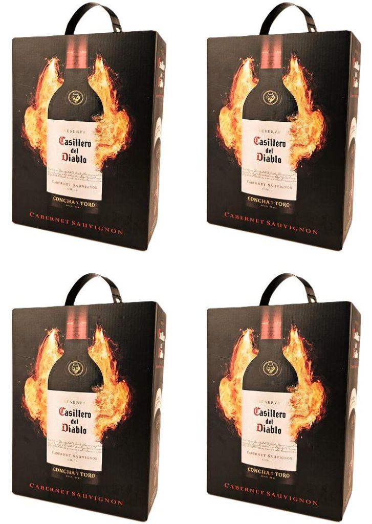 4x Casillero del Diablo Cabernet Sauvignon 12,5% 3L BiB Produktbild 