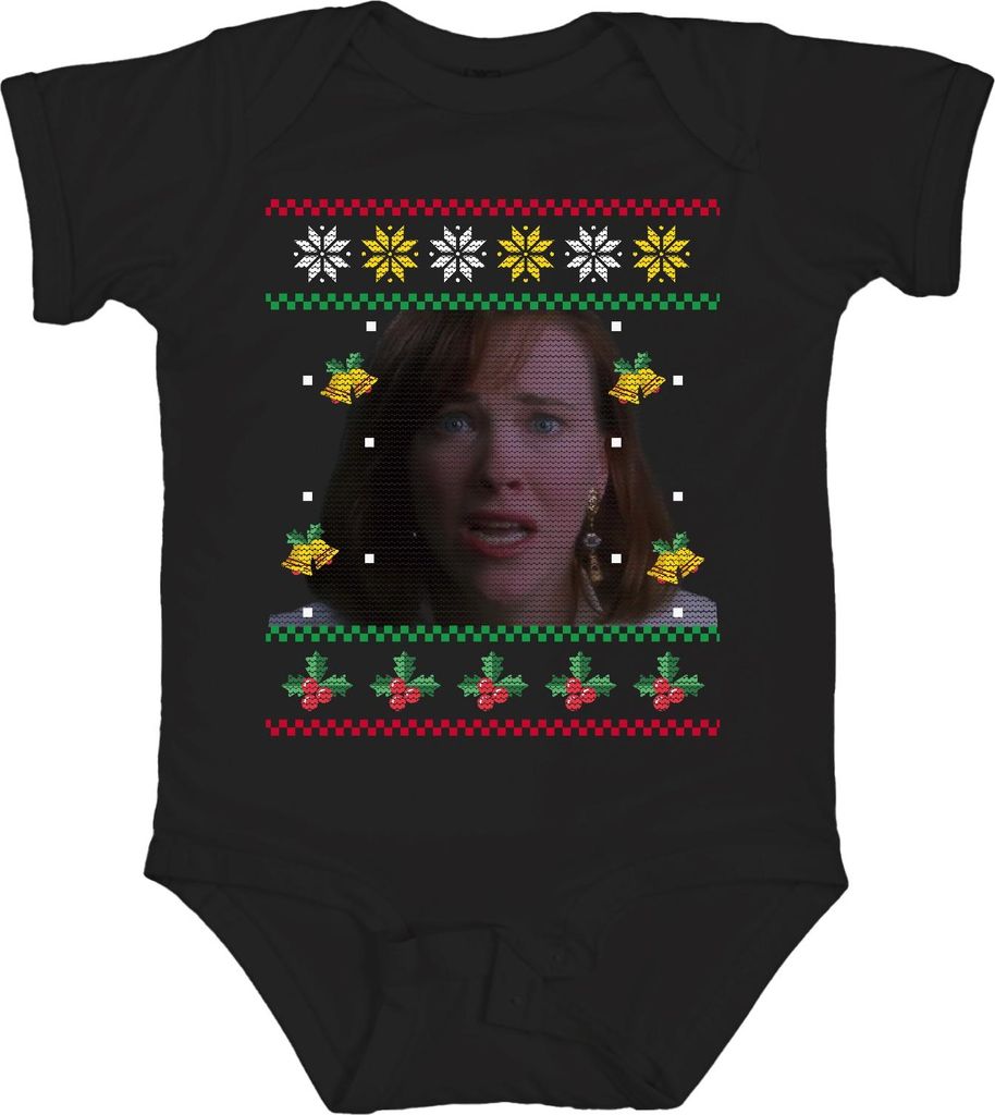 Kate Kevin Allein Zuhause Mutter - Ugly Christmas Sweater Weihnachten Unisex Baby Body, Schwarz, 3/6
