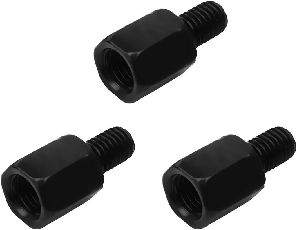 Adaptateur Rétroviseur M10 M8 Noir Haute Résistance - Pas de Vis Mixte