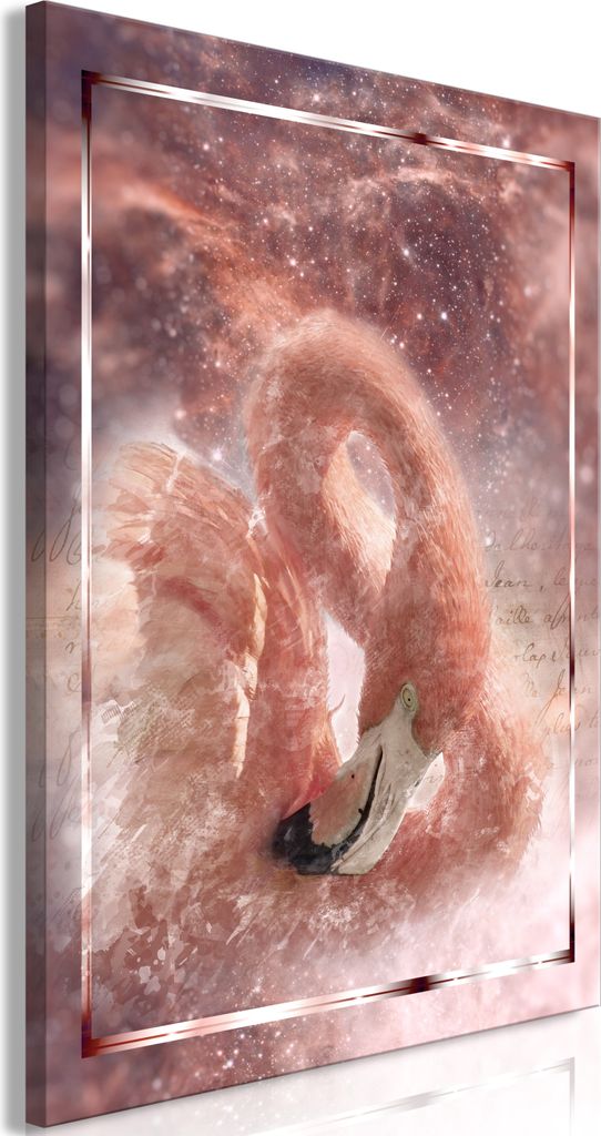 Vlies Leinwandbild - Space Flamingo (1 Part) Vertical 40x60 cm Tiere g-A-0223-b-a