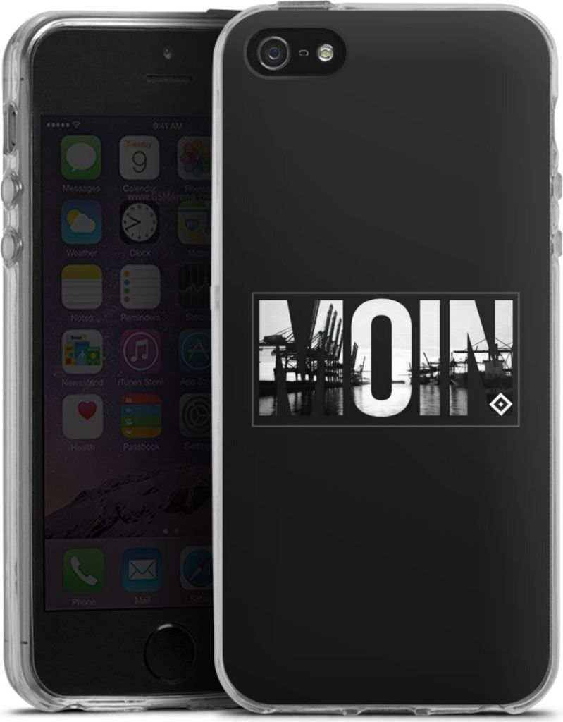 DeinDesign Handyhülle für Apple iPhone 5s Silikon Hülle Case Smartphone Schutzhülle HSV Hamburger SV Offizielles Lizenzprodukt