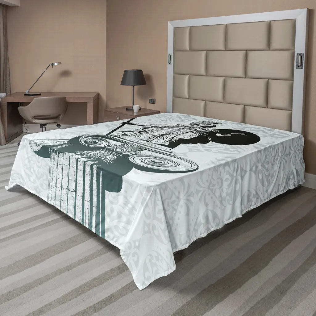 Lenzuolo King Size ABAKUHAUS Atena 275x260 - No Stiro Turchese Nero