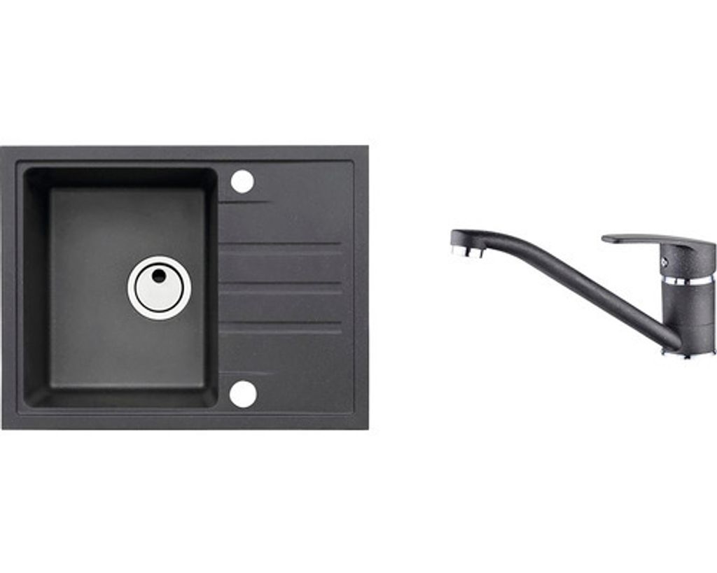 Alveus Sets - Spüle-Set Intermezzo 30 und Armatur Nina, carbon SETA002