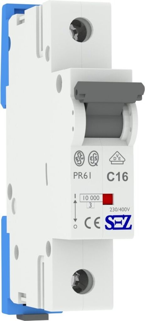 Interruttore miniaturizzato C16A 1 polo 10kA Fusibile VDE Immagine del prodotto 