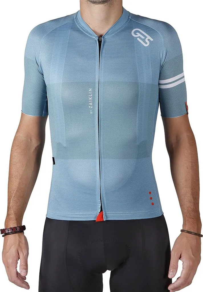 Maillot de vélo manches courtes gris taille M - Vêtement de cyclisme