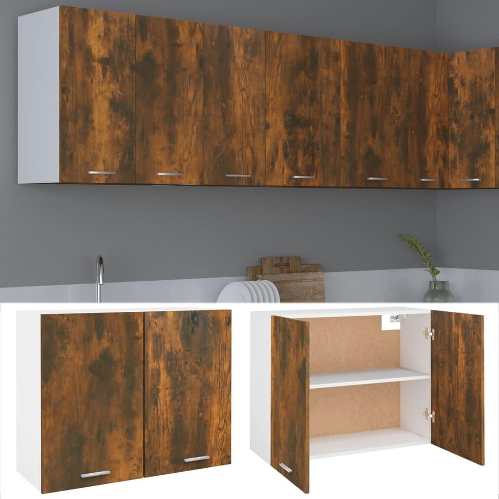 Pensile in rovere fumé 80x31x60 cm materiale a base di Immagine del prodotto 