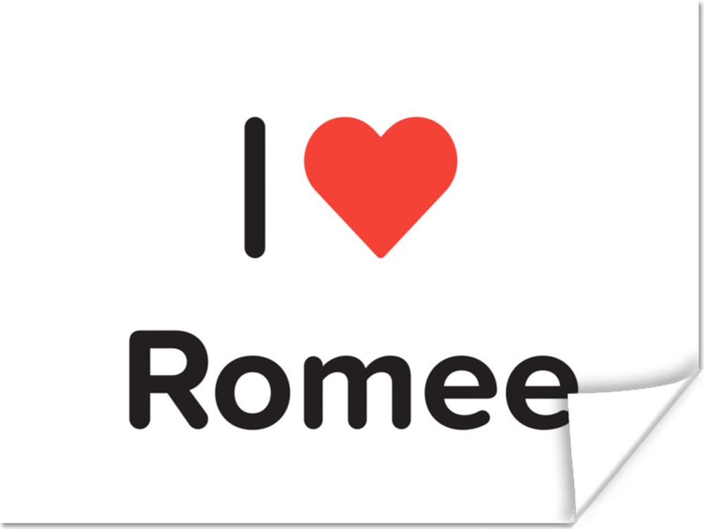 MuchoWow Poster Ich liebe - Romee - Mädchen 80x60 cm - Kunst für zu Hause