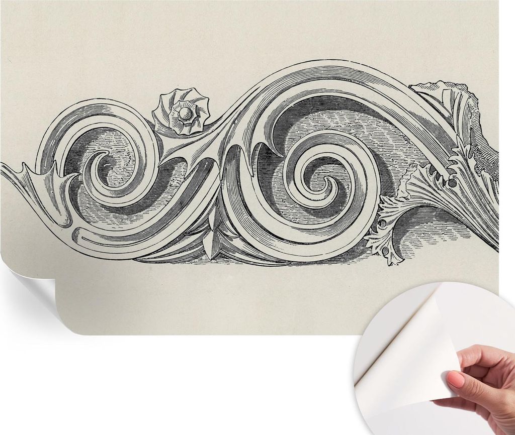 Selbstklebende Wandtapete - Dekorative Tapete für Wohnzimmer - Klebefolie für Wandbilder - Tapetenfolie für Wanddekoration - 104x70 cm - Pflanze...