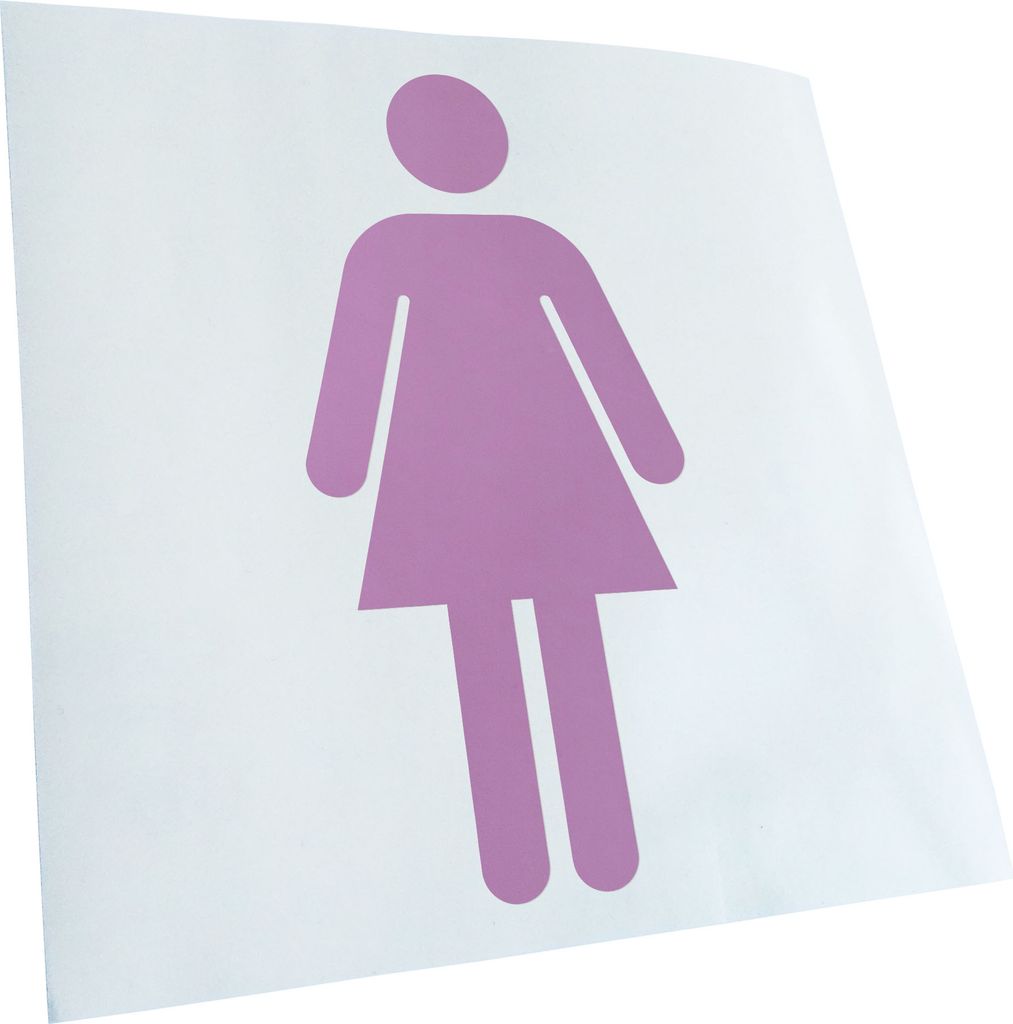 Kiwistar - Autoaufkleber - Weiblich Piktogramm - Flieder - 50x25cm - Aufkleber für Auto, Laptop, Fahrrad, LKW, Motorrad mehrfarbig JDM Decal Racing