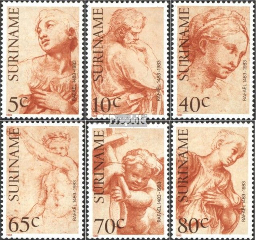 Briefmarken Suriname 1983 Mi 1026-1031 (kompl.Ausg.) postfrisch Raffael