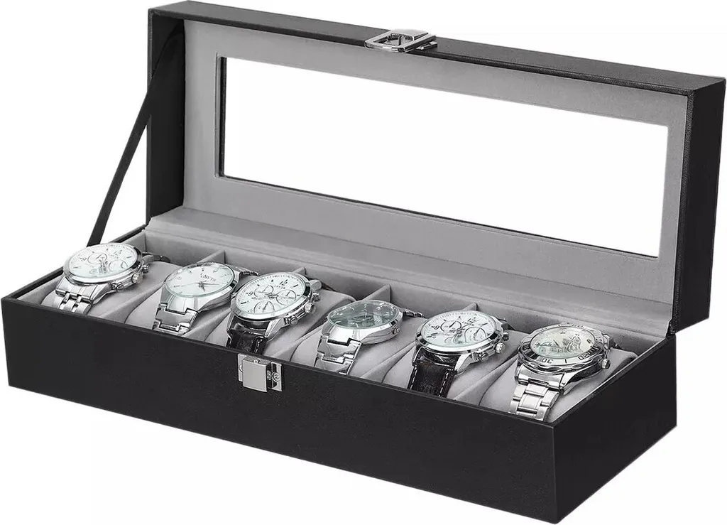 Coffret de rangement montres et bijoux Elouise avec 6 emplacements