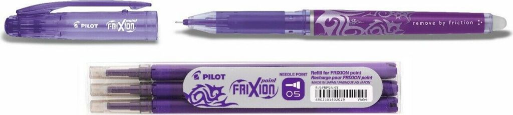 Frixion Point 0.5 violett + 3 Ersatzminen violett