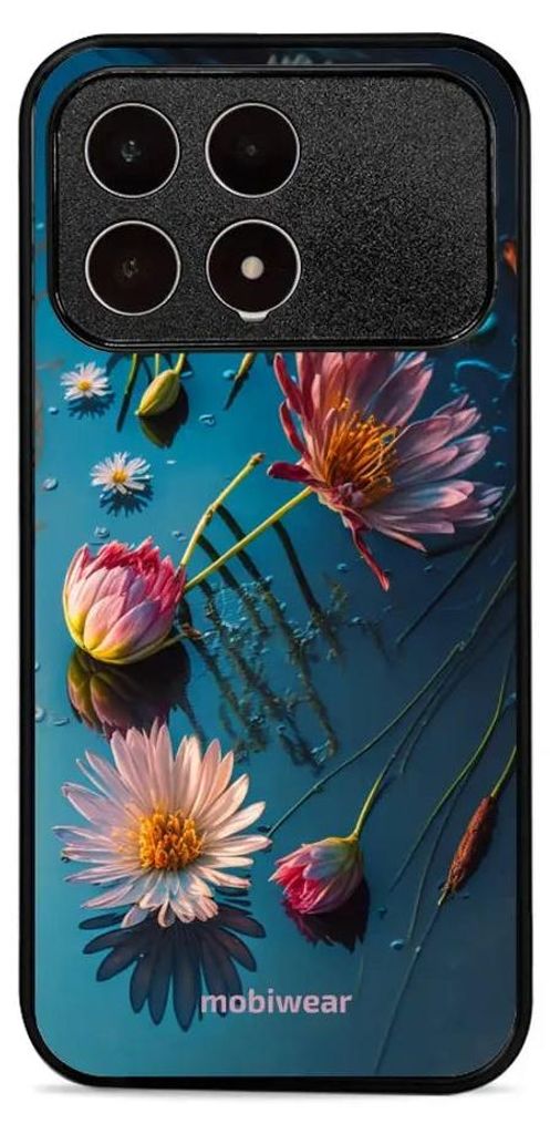 Handyhülle für Xiaomi POCO F8 Pro, Mobiwear Glossy Case, Blau-Blumig