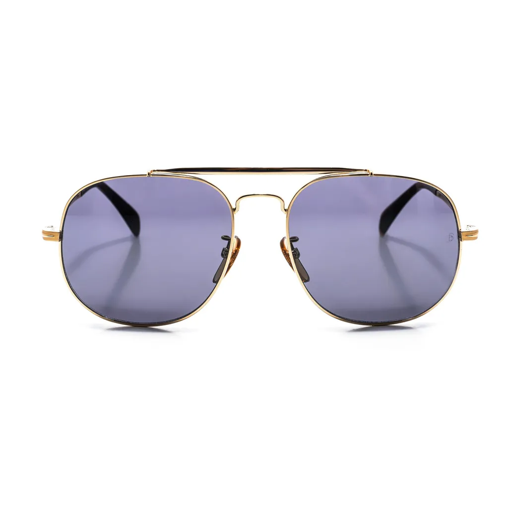 Lunettes de soleil pour hommes en or Aviateur Modèle Classique Or 24k - 9
