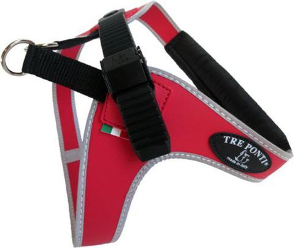 Tre Ponti TP500 Easy Fit Micro Trim mit Ratsche-Verschluss und reflektierendem Rand rot